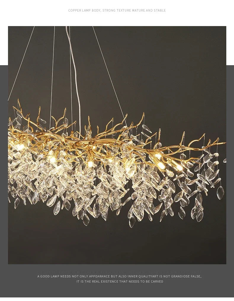 DecorBites™ Modern Crystal Chandelier with LED Lighting