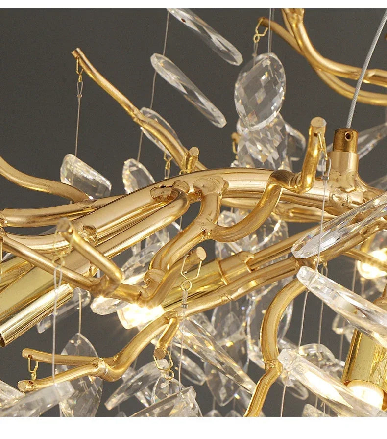 DecorBites™ Modern Crystal Chandelier with LED Lighting