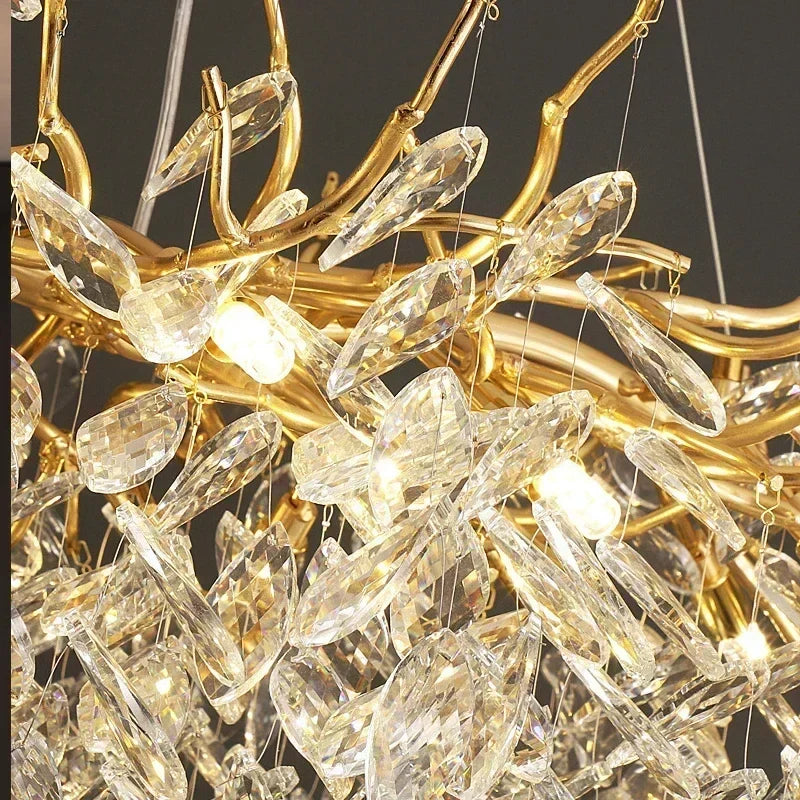 DecorBites™ Modern Crystal Chandelier with LED Lighting