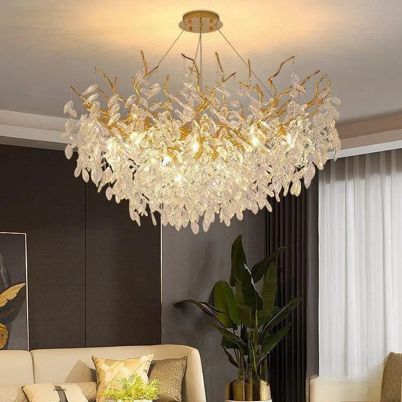 DecorBites™ Modern Crystal Chandelier with LED Lighting