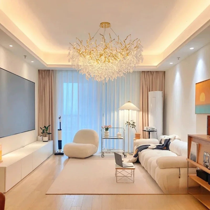 DecorBites™ Modern Crystal Chandelier with LED Lighting