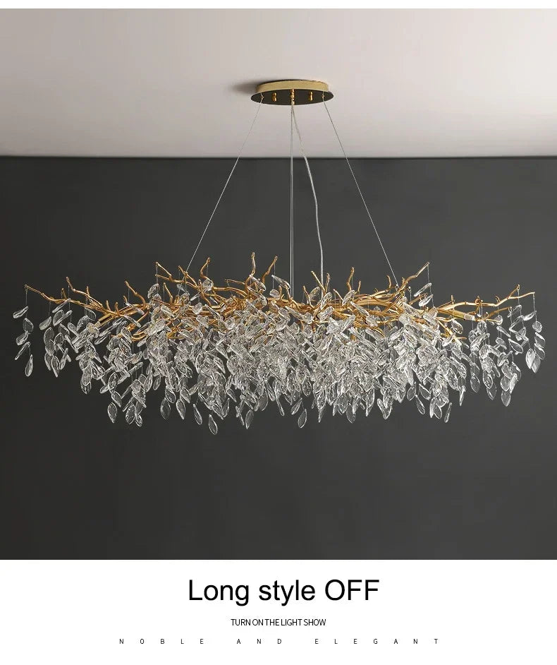 DecorBites™ Modern Crystal Chandelier with LED Lighting