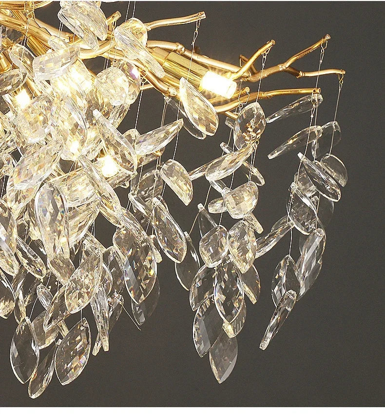 DecorBites™ Modern Crystal Chandelier with LED Lighting