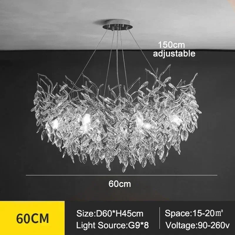 DecorBites™ Modern Crystal Chandelier with LED Lighting