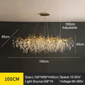 DecorBites™ Modern Crystal Chandelier with LED Lighting