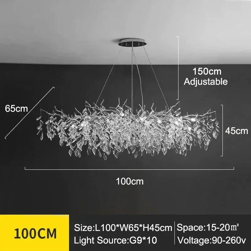 DecorBites™ Modern Crystal Chandelier with LED Lighting