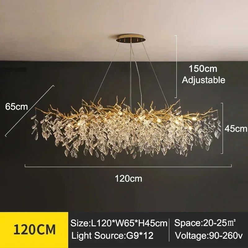 DecorBites™ Modern Crystal Chandelier with LED Lighting