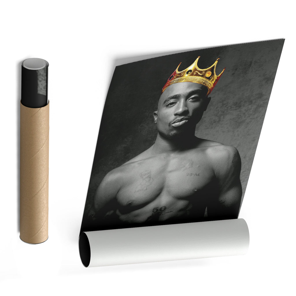 Tupac Illustration Canvas – Rap Legend Wall Art Decor