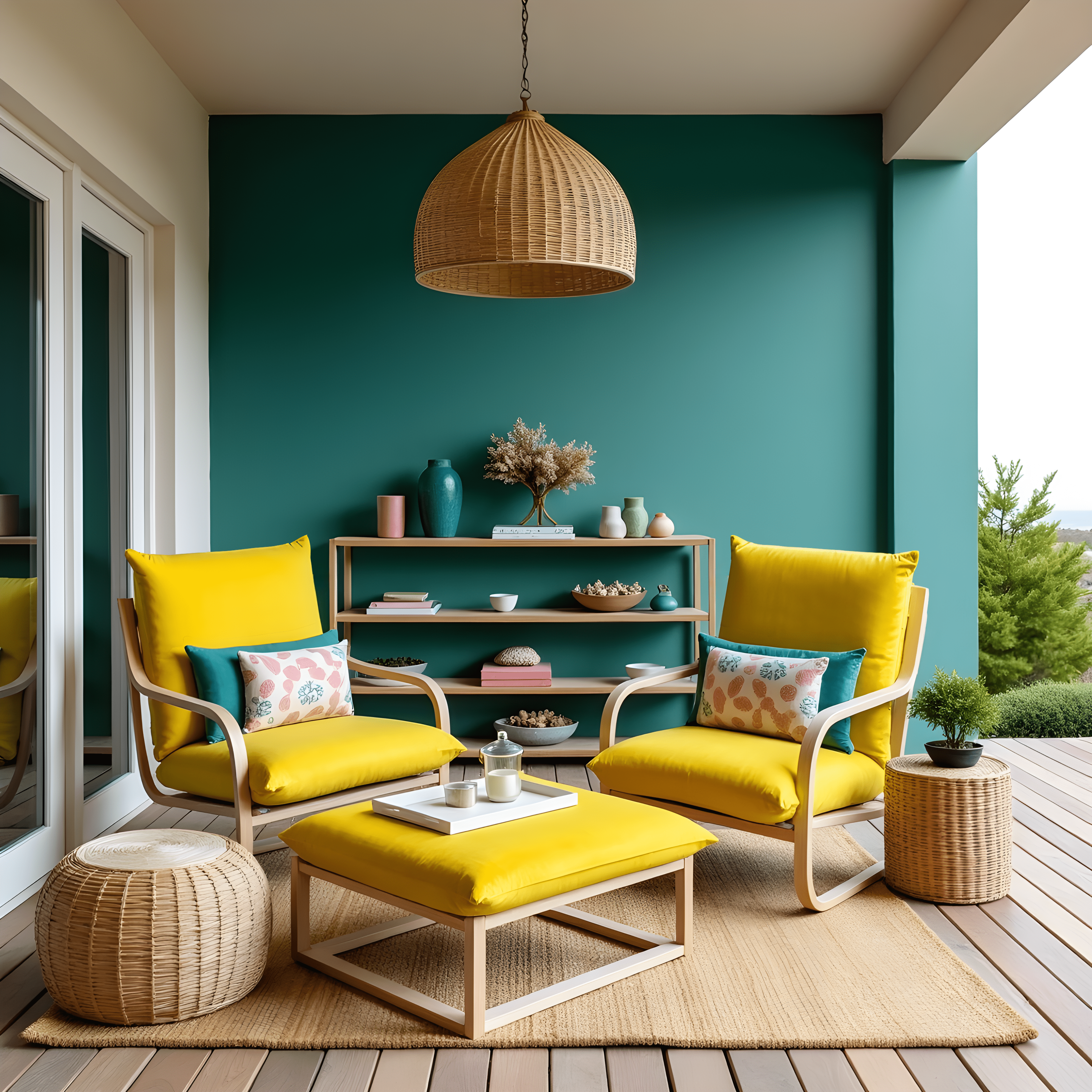 Bright Yellow Chair and Ottoman Covers, Compatible with IKEA Poang