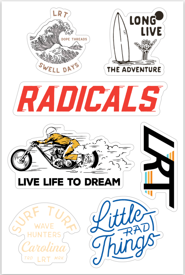 RAD STICKER SHEET