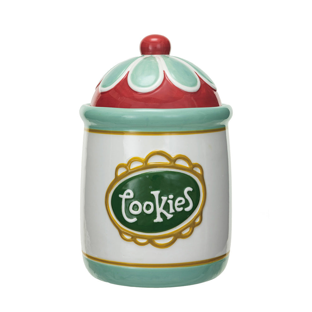Retro Stoneware Cookie Jar