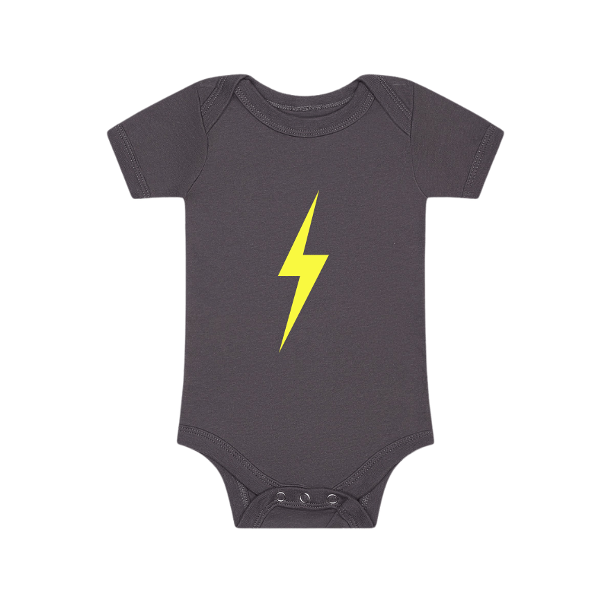 THE SPARK NEON YELLOW ONESIE - GREY